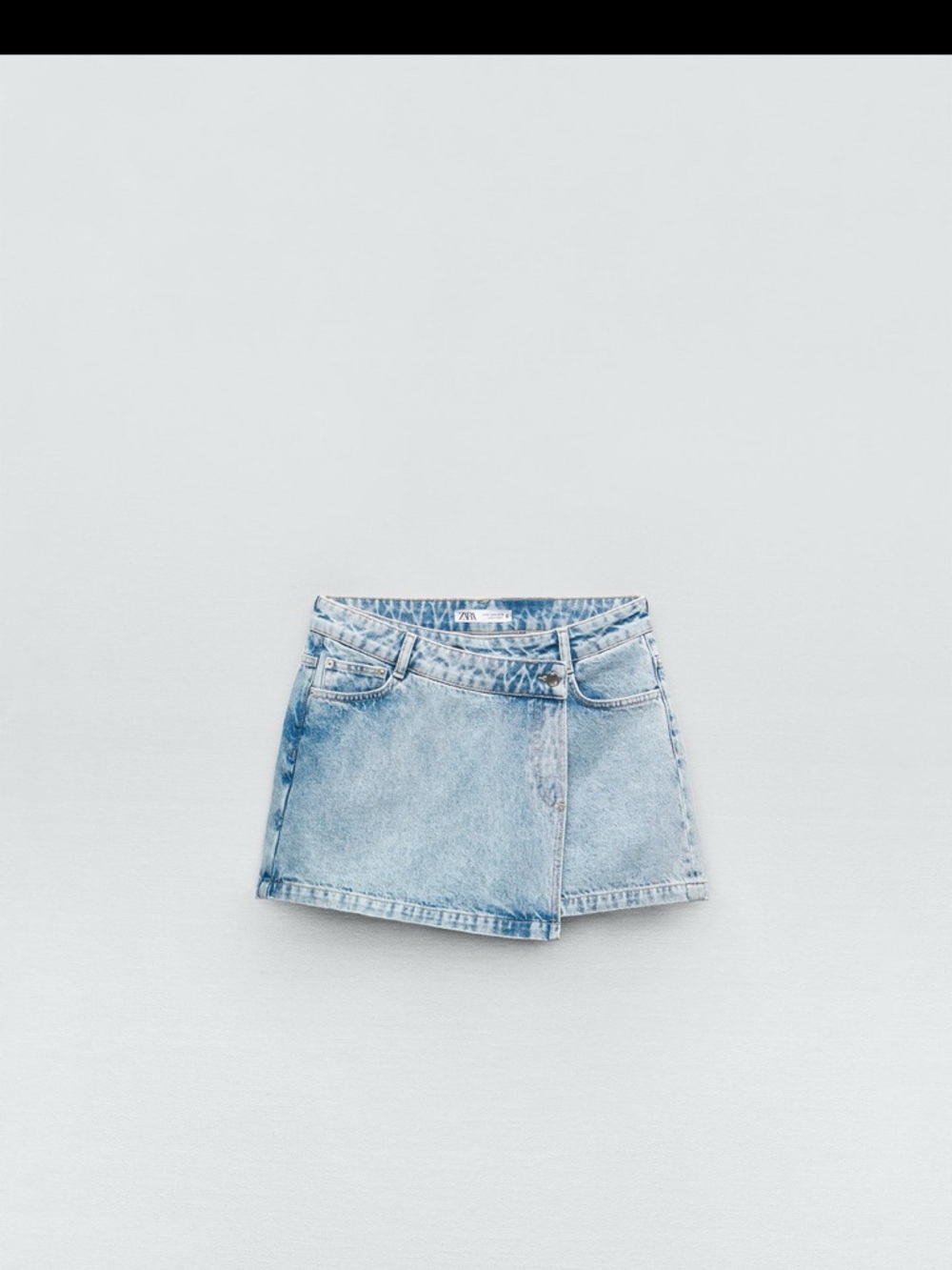 Zara Light Blue Denim Wrap Skort